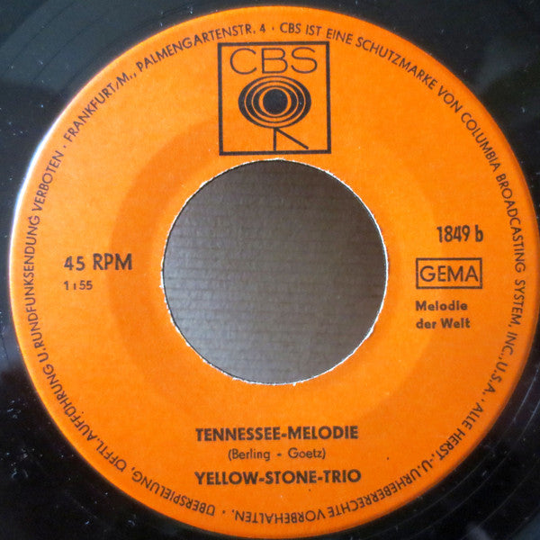 Yellow Stone Trio : Der Letzte Mohikaner / Tennessee-Melodie (7", Single)