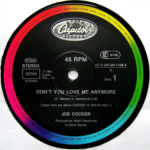 Joe Cocker : Don't You Love Me Anymore? (12", Maxi)