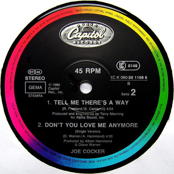 Joe Cocker : Don't You Love Me Anymore? (12", Maxi)