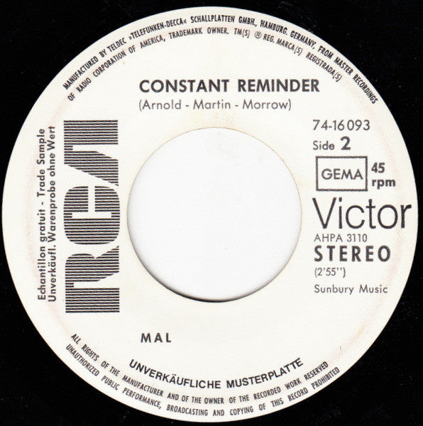 Mal : He's Gonna Step On You Again (7", Single, Promo)