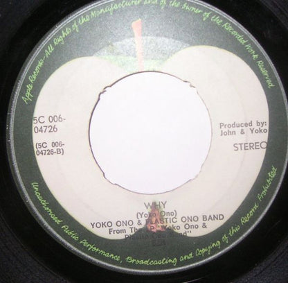 John Lennon & The Plastic Ono Band : Mother (7", Single, Pus)