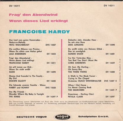 Francoise Hardy* : Frag' Den Abendwind (7", Single)
