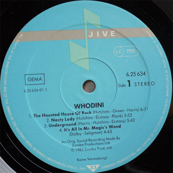 Whodini : Whodini (LP, Album)
