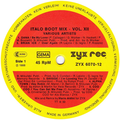 Various : Italo Boot Mix Vol. 12 (12", Mixed)