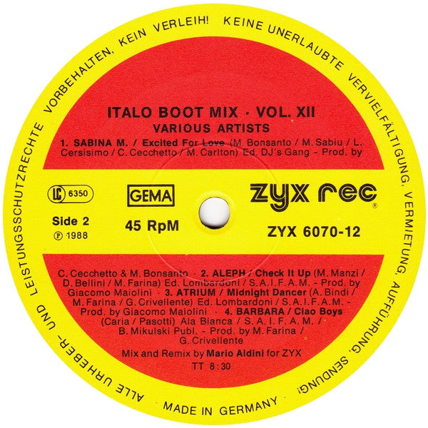 Various : Italo Boot Mix Vol. 12 (12", Mixed)