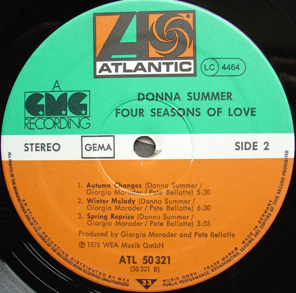 Donna Summer : Four Seasons Of Love (LP, Album, Pos)