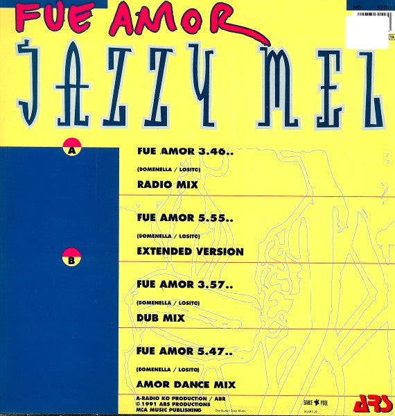 Jazzy Mel : Fue Amor (12")