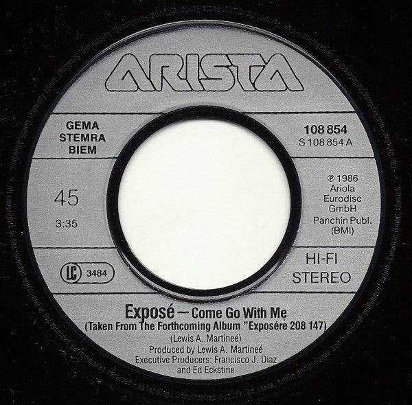 Exposé : Come Go With Me (7", Single)