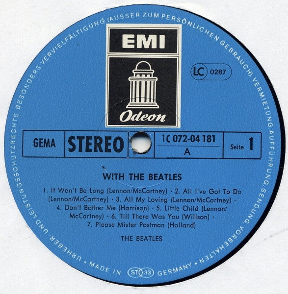 The Beatles : With The Beatles (LP, Album, RE)