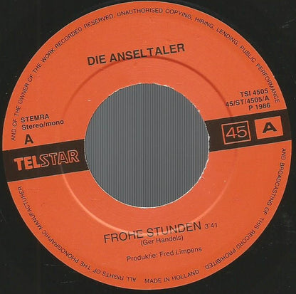 Die Anseltaler* : Frohe Stunden (7", Single)