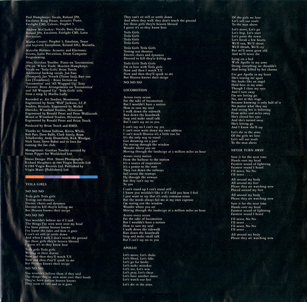 Orchestral Manoeuvres In The Dark : Junk Culture (LP, Album, Single, Card)