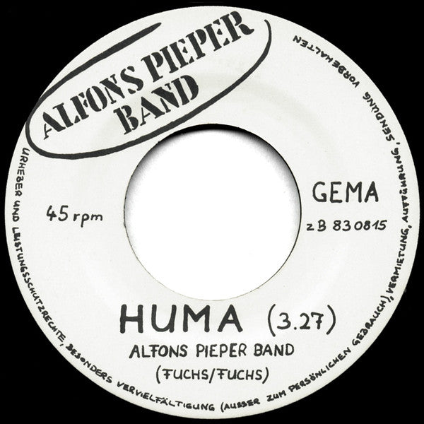 Alfons Pieper Band : Schallplatte Beidseitig Abspielbar (7")