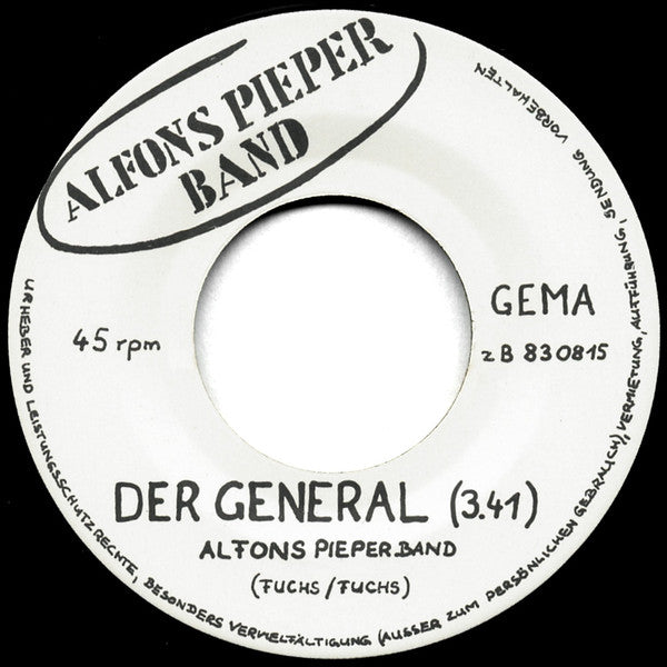 Alfons Pieper Band : Schallplatte Beidseitig Abspielbar (7")