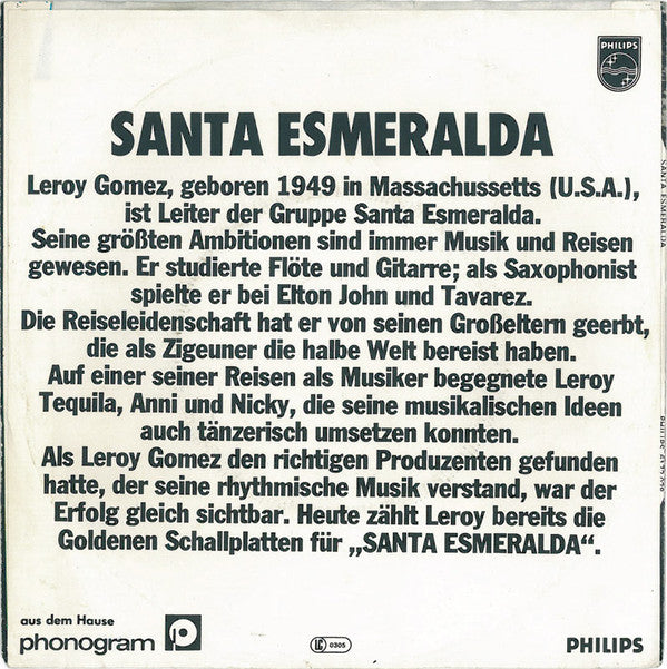 Santa Esmeralda Starring Leroy Gomez : Don't Let Me Be Misunderstood + Esmeralda Suite b/w You're My Everything (7", Single)