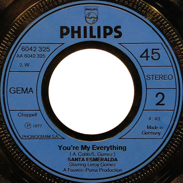 Santa Esmeralda Starring Leroy Gomez : Don't Let Me Be Misunderstood + Esmeralda Suite b/w You're My Everything (7", Single)