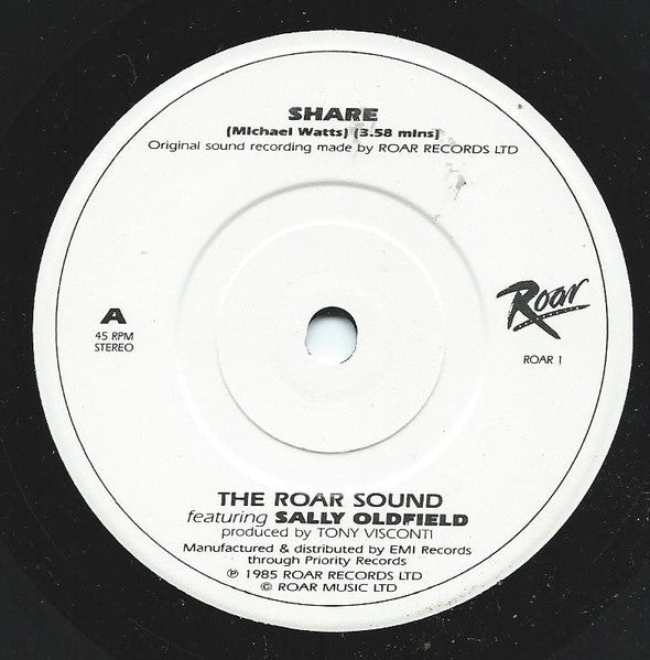 The Roar Sound Featuring Sally Oldfield : Share (7", Single)