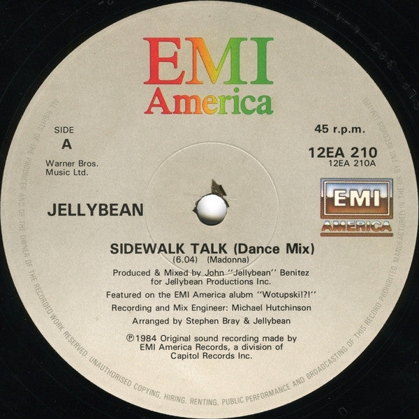 Jellybean* : Sidewalk Talk (12", Single)
