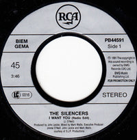 The Silencers : I Want You (Radio Edit) (7", Promo)