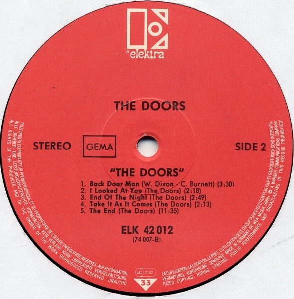 The Doors : The Doors (LP, Album, RE)