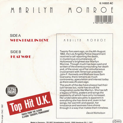 Marilyn Monroe : When I Fall In Love (7", Single)