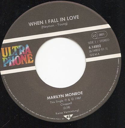 Marilyn Monroe : When I Fall In Love (7", Single)