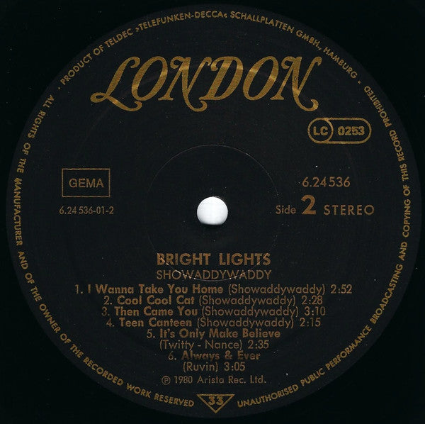 Showaddywaddy : Bright Lights (LP, Album)