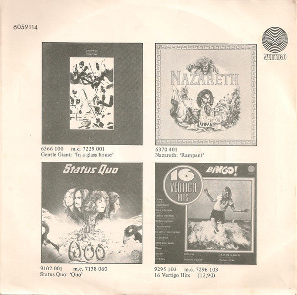 Status Quo : Down Down (7", Single)