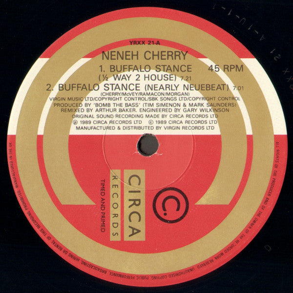 Neneh Cherry : Buffalo Stance Remix (Half Way To House) (12")