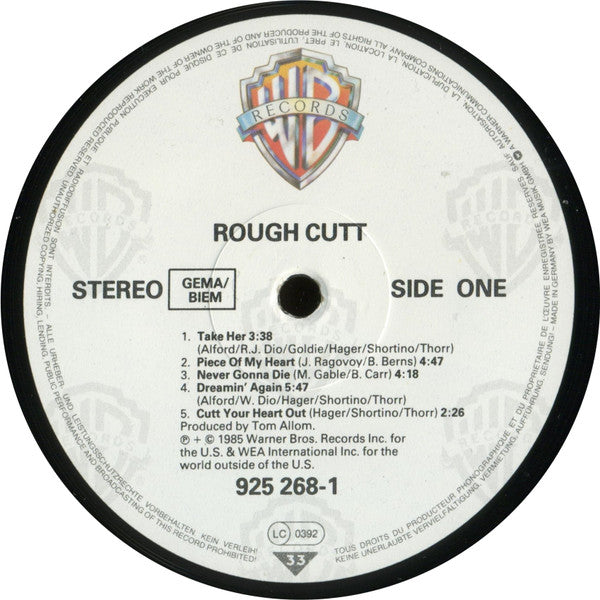 Rough Cutt : Rough Cutt (LP, Album)