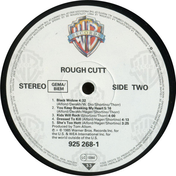 Rough Cutt : Rough Cutt (LP, Album)