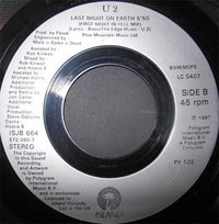 U2 : Last Night On Earth (7", Single, Jukebox)