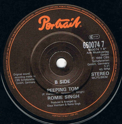 Romie Singh : Dancing To Forget (7", Single)