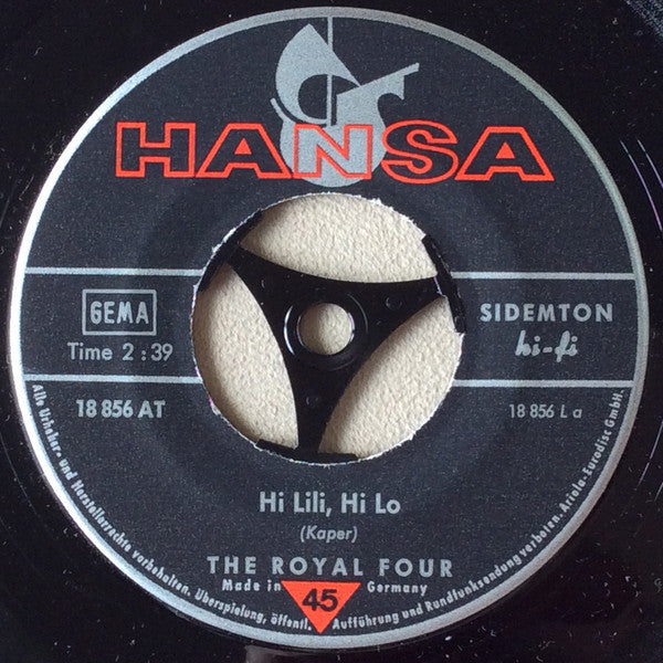 The Royal Four : Hi Lili, Hi Lo (7", Single)