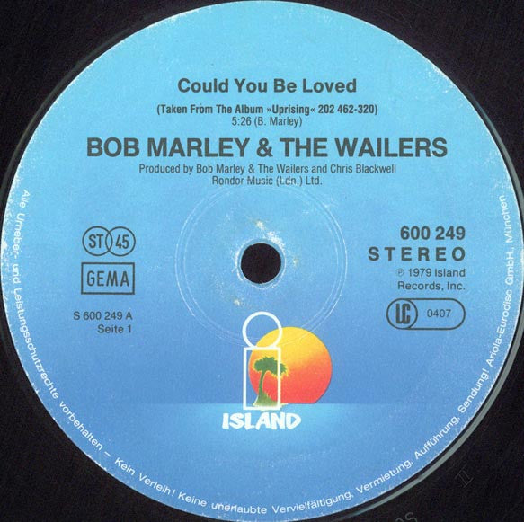 Bob Marley & The Wailers : Could You Be Loved / One Drop / Ride Natty Ride (12", Maxi)
