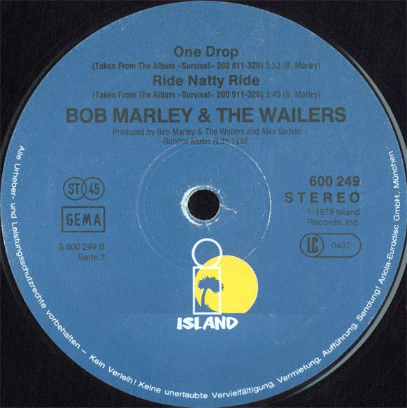 Bob Marley & The Wailers : Could You Be Loved / One Drop / Ride Natty Ride (12", Maxi)
