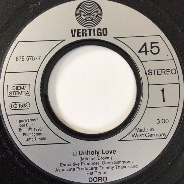 Doro : Unholy Love (7", Single)