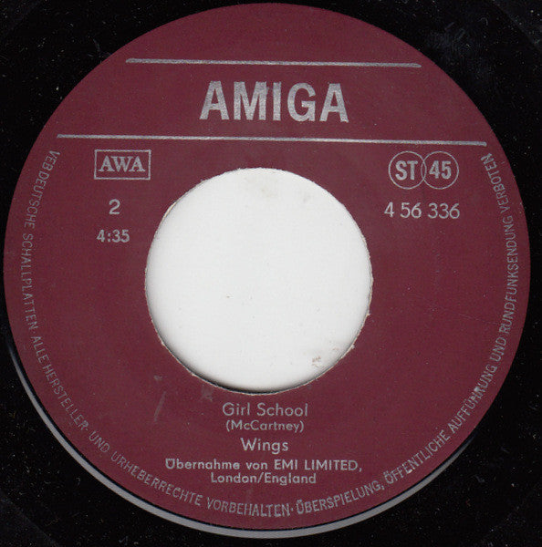 Wings (2) : Mull Of Kintyre / Girl School (7", Single)