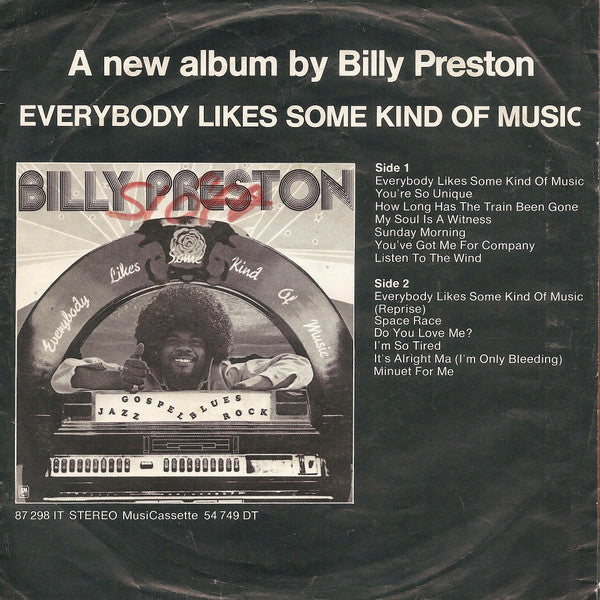 Billy Preston : You're So Unique / How Long Has The Train Been Gone (7", Single)