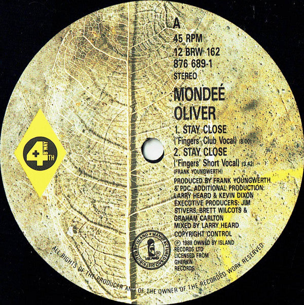 Mondeé Oliver : Stay Close (12")