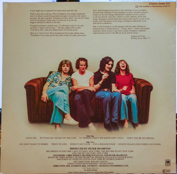 Peter Frampton : I'm In You (LP, Album)