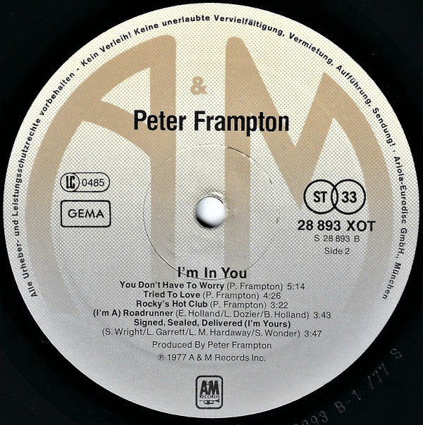 Peter Frampton : I'm In You (LP, Album)