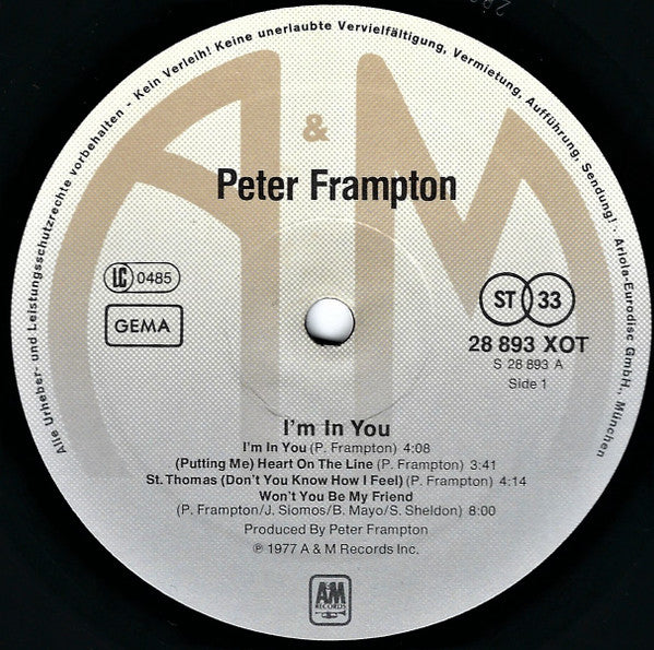 Peter Frampton : I'm In You (LP, Album)