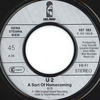 U2 : The Unforgettable Fire / A Sort Of Homecoming (7", Single)