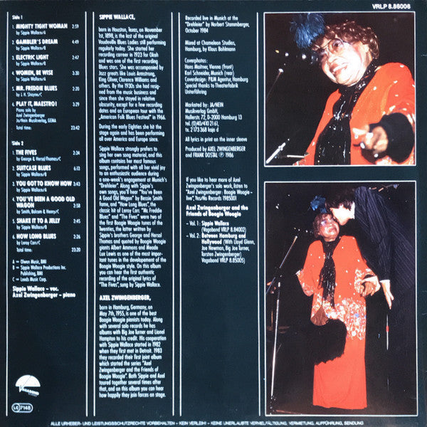 Axel Zwingenberger, Sippie Wallace : An Evening With Sippie Wallace (LP, Album)