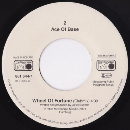 Ace Of Base : Wheel Of Fortune  (7", Single, Whi)