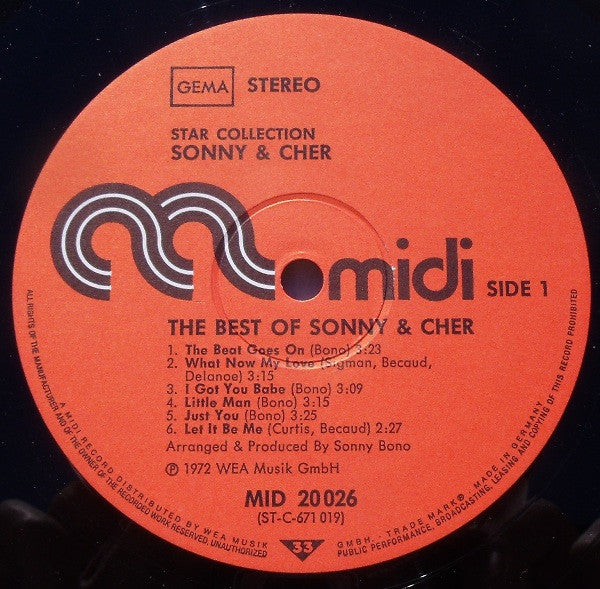 Sonny & Cher : Greatest Hits (LP, Comp, RE)