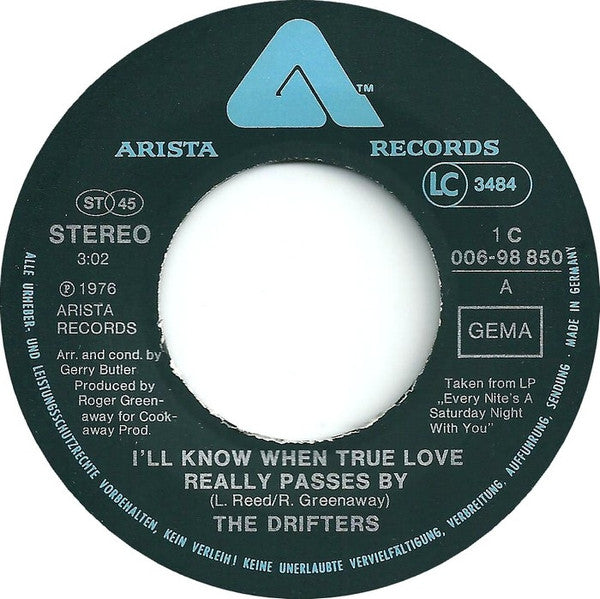 The Drifters : I'll Know When True Love Really Passes By (7", Single)