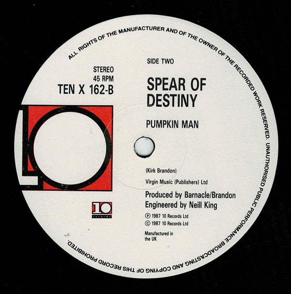 Spear Of Destiny : Never Take Me Alive / Land Of Shame (2x12", Single, Ltd)