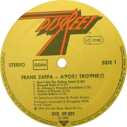 Frank Zappa : Apostrophe (') (LP, Album, RE)