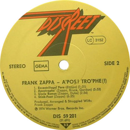 Frank Zappa : Apostrophe (') (LP, Album, RE)